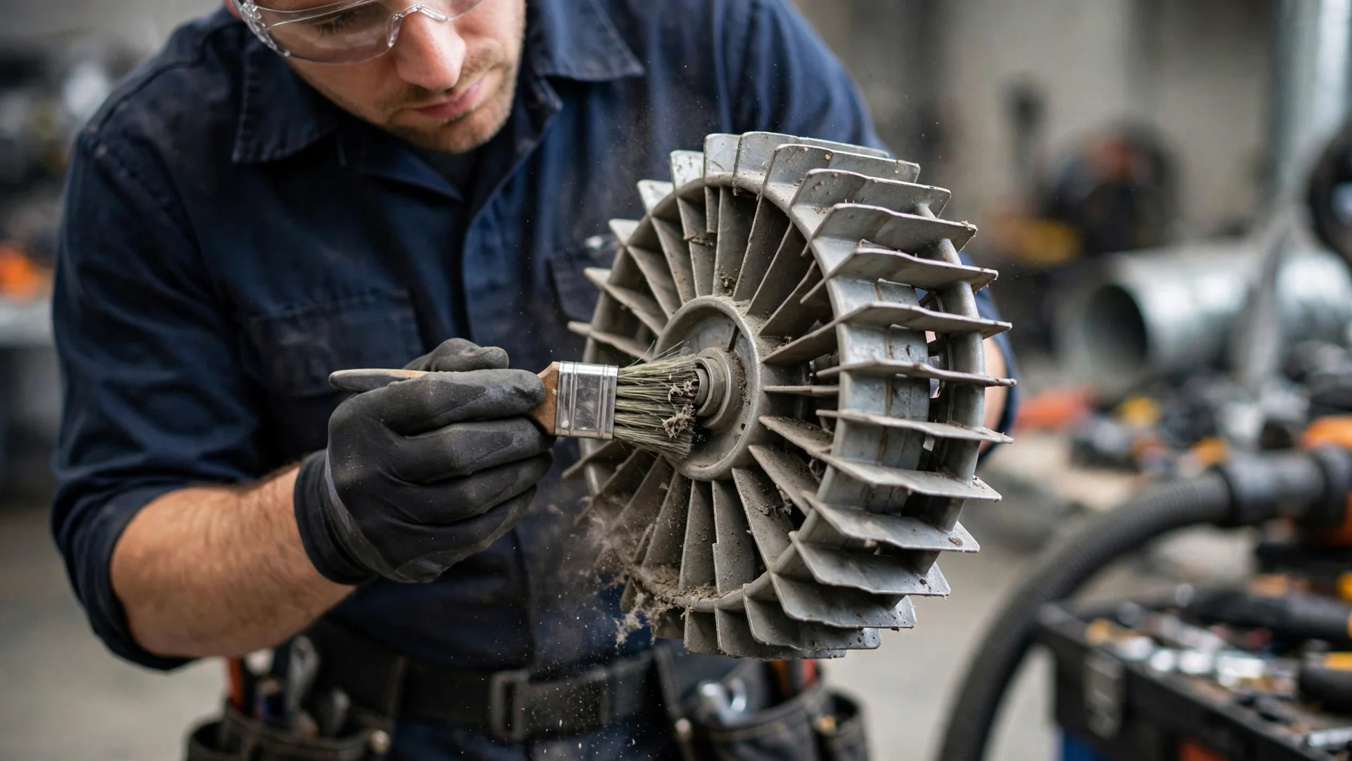 Professional air handler cleaning service