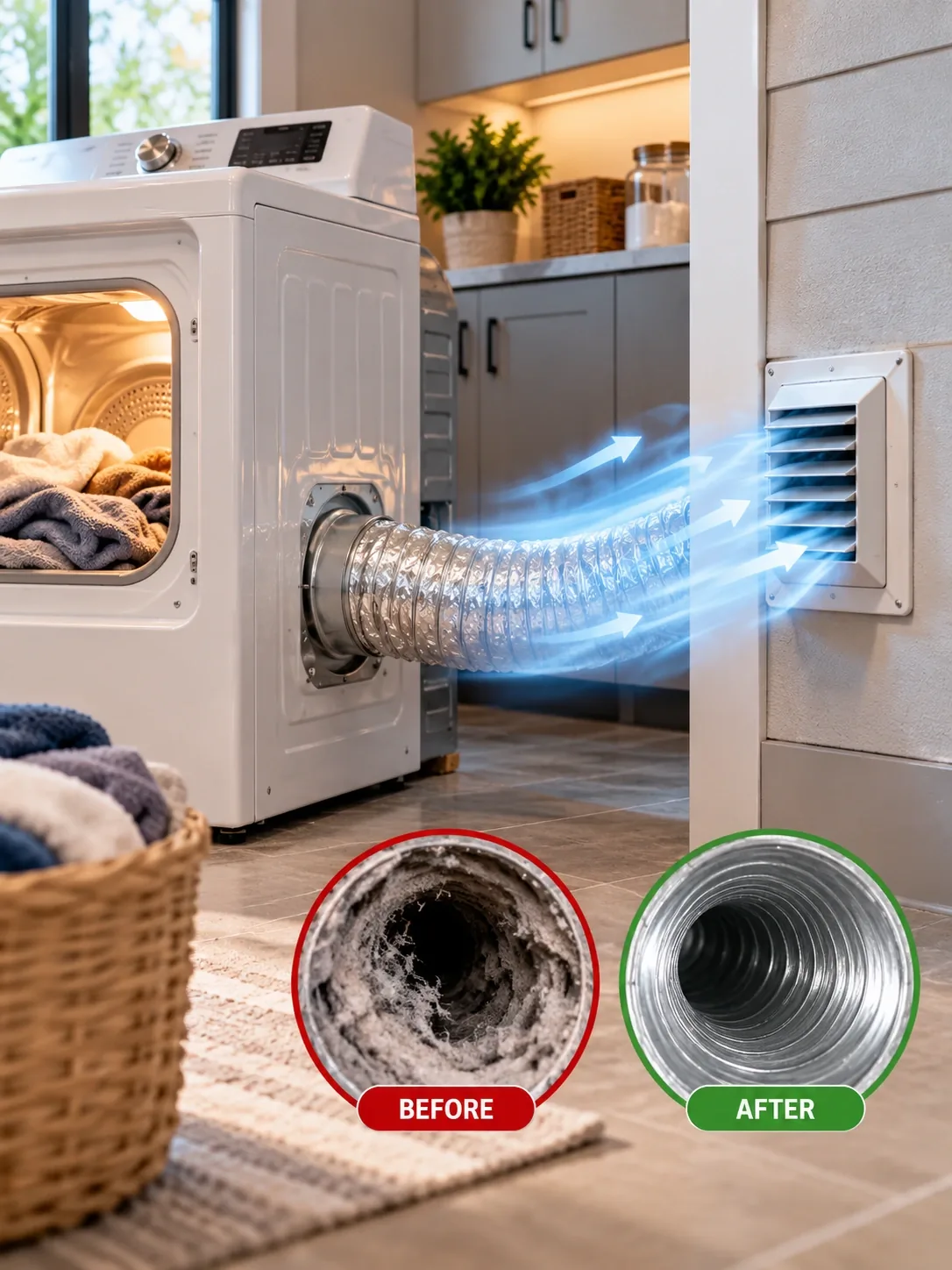 DRYER VENT MAINTENANCE AND AIRFLOW CONTROL